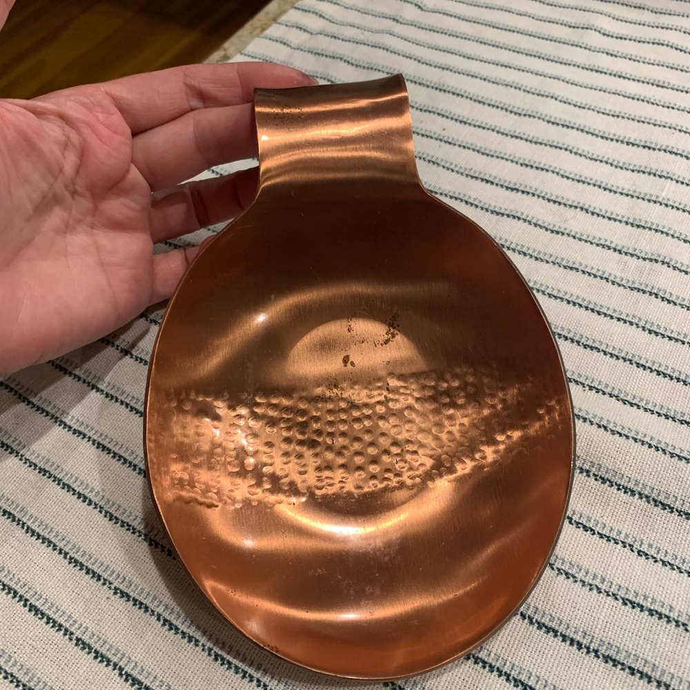 Textured Copper Spoon Rest - Picture 3 of 4